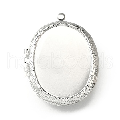 Rack Plating Brass Locket Pendants KK-K277-09P-1