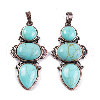 Synthetic Turquoise Pendants G-Q158-04-04-1