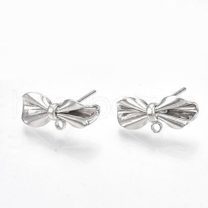 Brass Stud Earring Findings KK-S350-004P-1