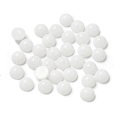 Natural White Jade Cabochons G-Q173-01B-18-1