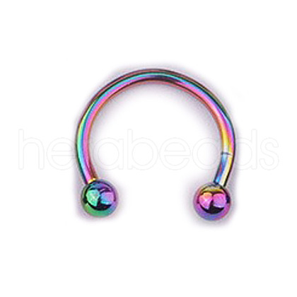 303 Stainless Steel Circular/Horseshoe Barbell Nose Rings WG86D19-12-1