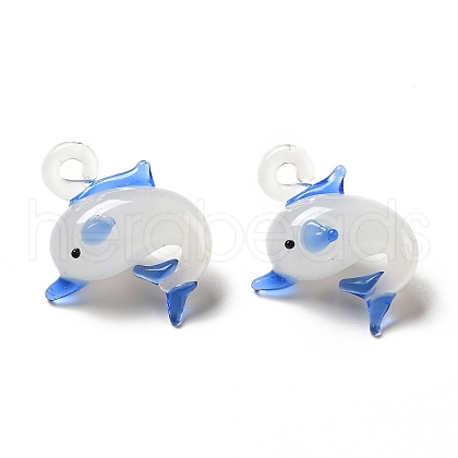Handmade Lampwork Pendants LAMP-G156-10B-1