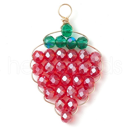 Glass Pendants PALLOY-JF03006-02-1