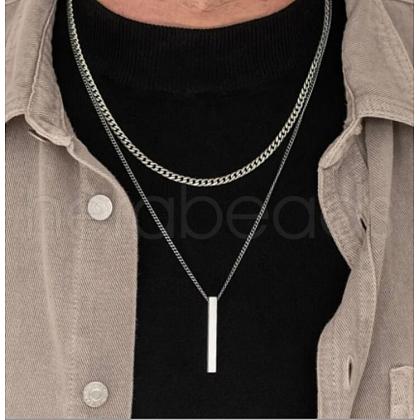 Alloy Pendant Layered Chain Necklaces for Women WGC39CD-20-1