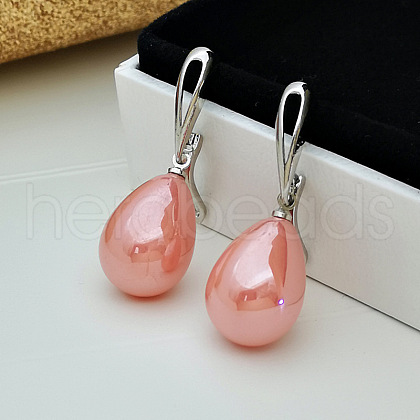 Brass Plastic Hoop Earrings WG47D07-08-1