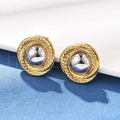 304 Stainless Steel Stud Earrings EJEW-D319-10G-1
