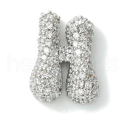 Rack Plating Brass Clear Cubic Zirconia Pendants KK-S378-01P-H-1