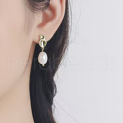Nuggets S925 Sterling Silver Dangle Stud Earrings OH6142-2-1