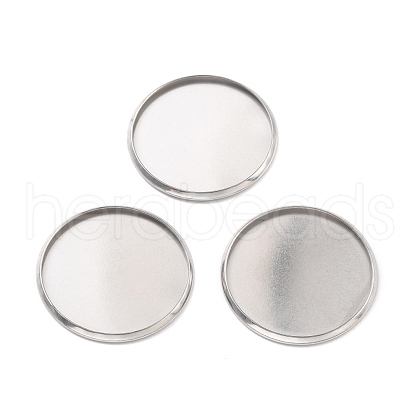 Non-Tarnish 316 Surgical Stainless Steel Cabochon Tray Settings STAS-I187-06B-P-1