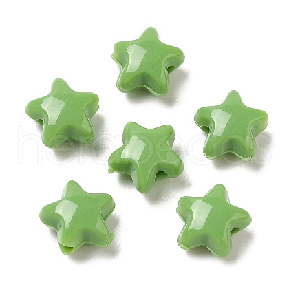 Opaque Acrylic Beads OACR-C016-30B-1