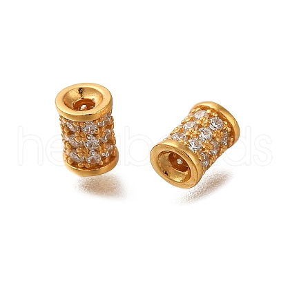 925 Sterling Silver Micro Pave Clear Cubic Zirconia Beads STER-M018-11G-1