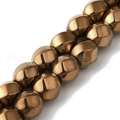Electroplated Synthetic Magnetic Hematite Beads Strands G-I364-J01-06-1