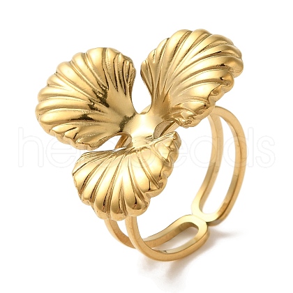 Ion Plating(IP) 304 Stainless Steel Finger Rings RJEW-C109-03G-1