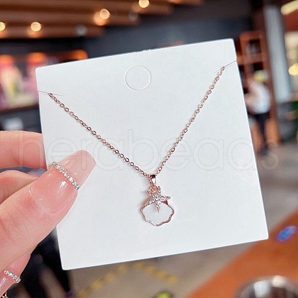 Acrylic with Rhinestone Pendant Necklaces FS-WG30730-46-1