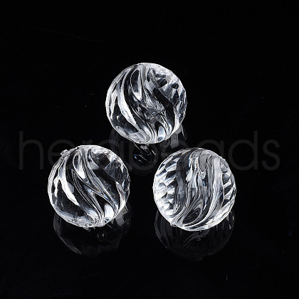 Transparent Acrylic Beads X-TACR-N009-34-1