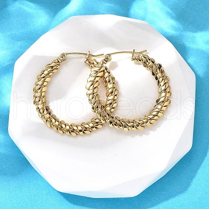 201 Stainless Steel Hoop Earrings EJEW-Q026-05G-1