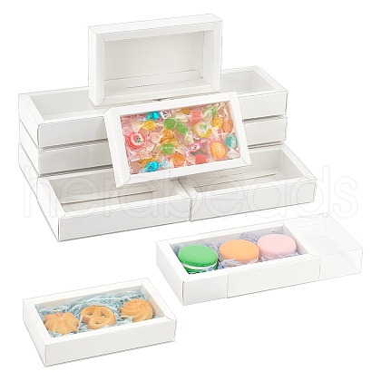 Foldable Paper Drawer Boxes with Clear Plastic Cover CON-WH0095-68A-03-1