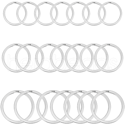Beebeecraft 18Pcs 3 Styles 316 Surgical Stainless Steel Keychain Clasps STAS-BBC0005-80-1
