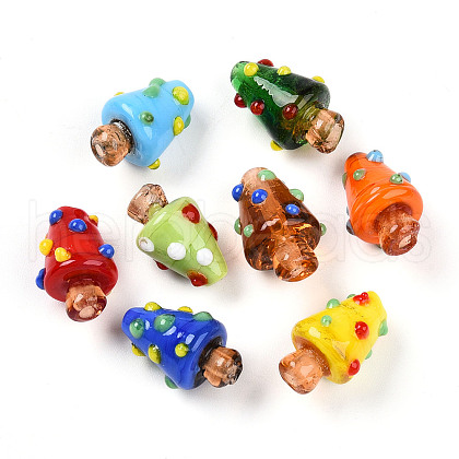 Handmade Lampwork Bumpy Beads LAMP-T022-02A-01-1