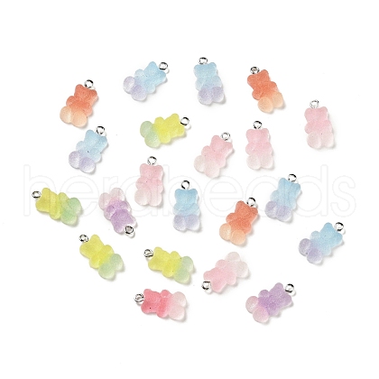 Gradient Color Translucent Resin Pendants RESI-C015-01P-1