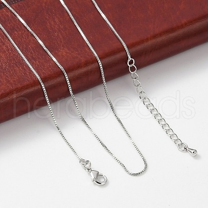 Brass Box Chain Necklaces for Women NJEW-D302-42P-1