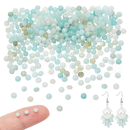  2 Strands Natural Flower Amazonite Beads Strands G-NB0005-79-1