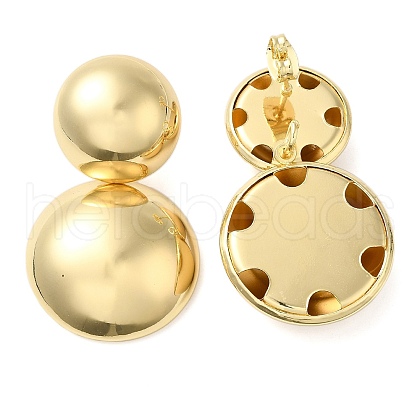 Brass Stud Earrings for Women EJEW-B057-06G-1
