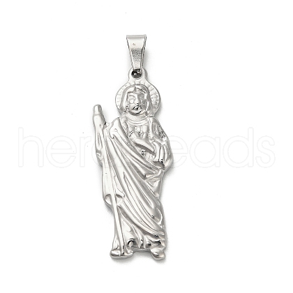 304 Stainless Steel Pendants STAS-Q343-05A-P-1
