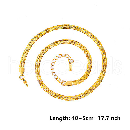5MM Unisex 304 Stainless Steel Snake Chains Necklaces DL8400-2-1