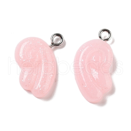 Opaque Resin Pendants FIND-M035-01B-1