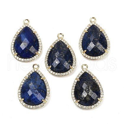 Dyed Natural Lapis Lazuli Faceted Pendants G-I382-05G-07-1