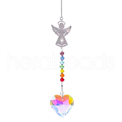 Faceted Heart Glass Suncatchers PW-WGADEF4-05-1