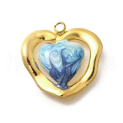 304 Stainless Steel Enamel Pendants STAS-Q347-15G-02-1