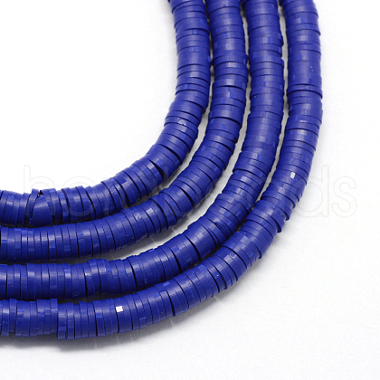 Eco-Friendly Handmade Polymer Clay Beads X-CLAY-R067-4.0mm-09-1