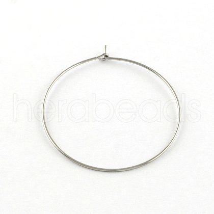 304 Stainless Steel Earring Hoop STAS-R083-01-1