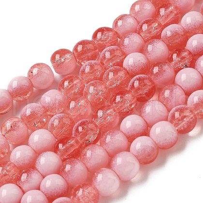 Crackle Glass Beads Strands GLAA-U001-6mm-13-1