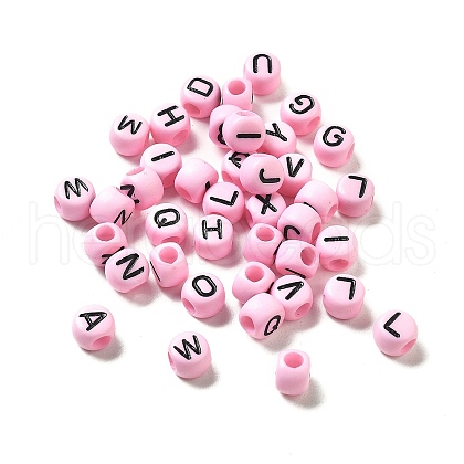 Opaque Acrylic Beads OACR-R005-02H-1