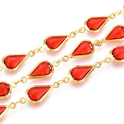 Brass Teardrop Link Chains CHC-N023-09B-G-1