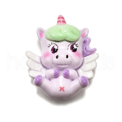 Unicorn Opaque Resin Decoden Cabochons CRES-F034-06-1