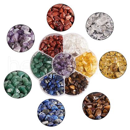 126G 7 Style Chakra Natural Gemstone Chip Beads G-SZ0002-05-1
