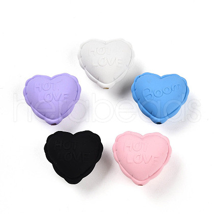 Rubberized Style Acrylic Beads SACR-N018-16-1
