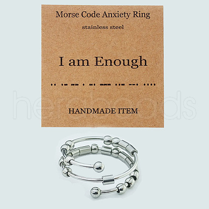 304 Stainless Steel Rotating Cuff Rings FS-WG14209-01-1