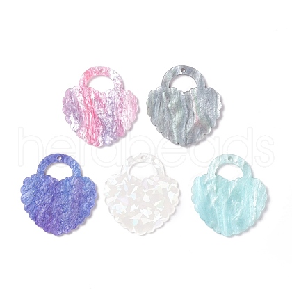 Acrylic Disc Big Pendants SACR-G015-F03-1