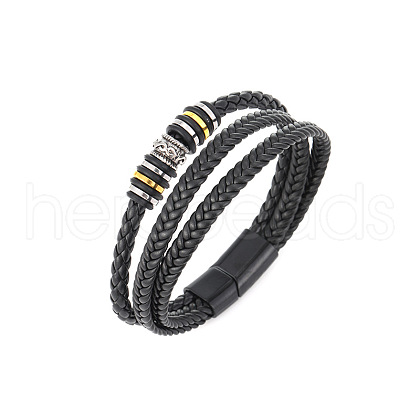 Imitation Leather Cord Multi-strand Bracelets for Men PW-WGD2A27-03-1