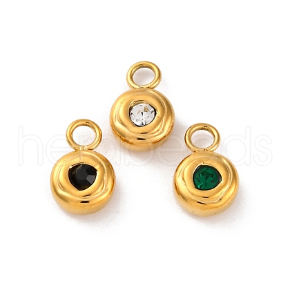 304 Stainless Steel Rhinestone Pendants STAS-M110-31G-1