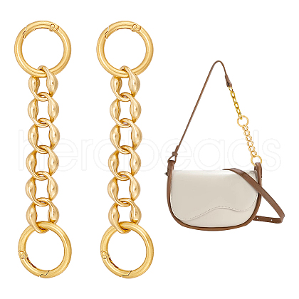 Unicraftale 2Pcs Alloy Oval Link Purse Strap Extenders FIND-UN0003-07G-1