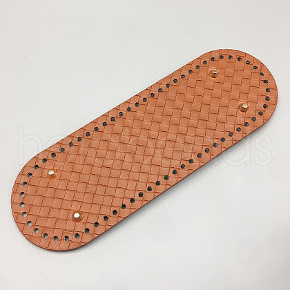 Oval Imitation Leather Crochet Bag Bottom PURS-PW0002-009C-04-1
