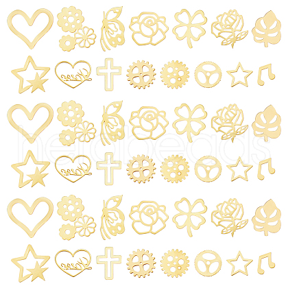 WADORN 15G 15 Style Brass Cabochons MRMJ-WR0001-02-1