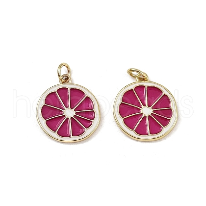 Brass Enamel Pendants KK-H072-14G-04-1