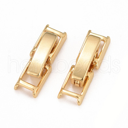 Eco-Friendly Brass Watch Band Clasps KK-M225-29G-1
